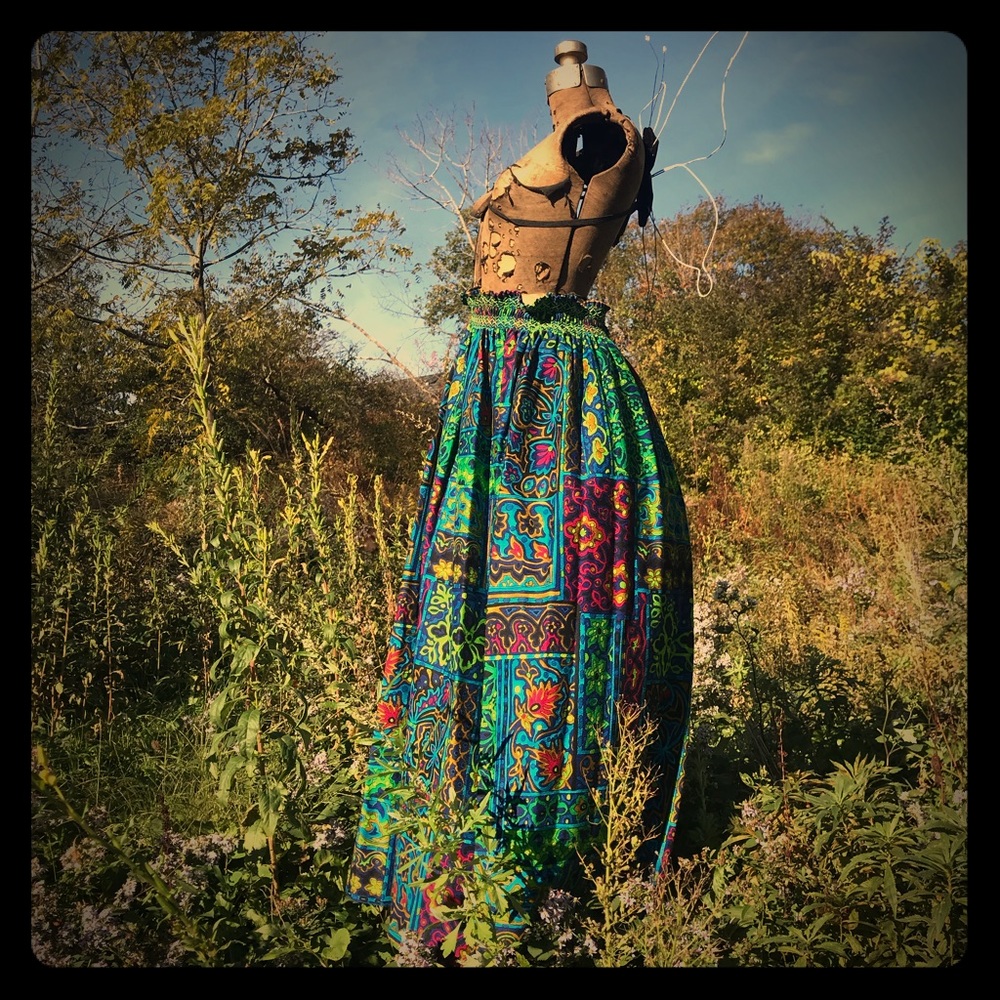 Vintage Stained Glass Maxi Skirt